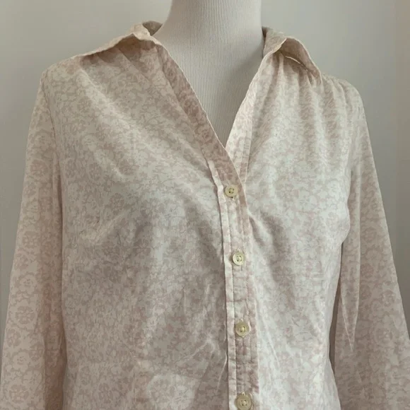 LOFT floral button down medium - Picture 2 of 7